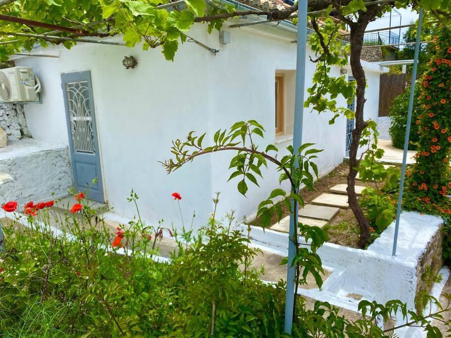 Stylish Vathy Studio With Sea View Bagian luar foto
