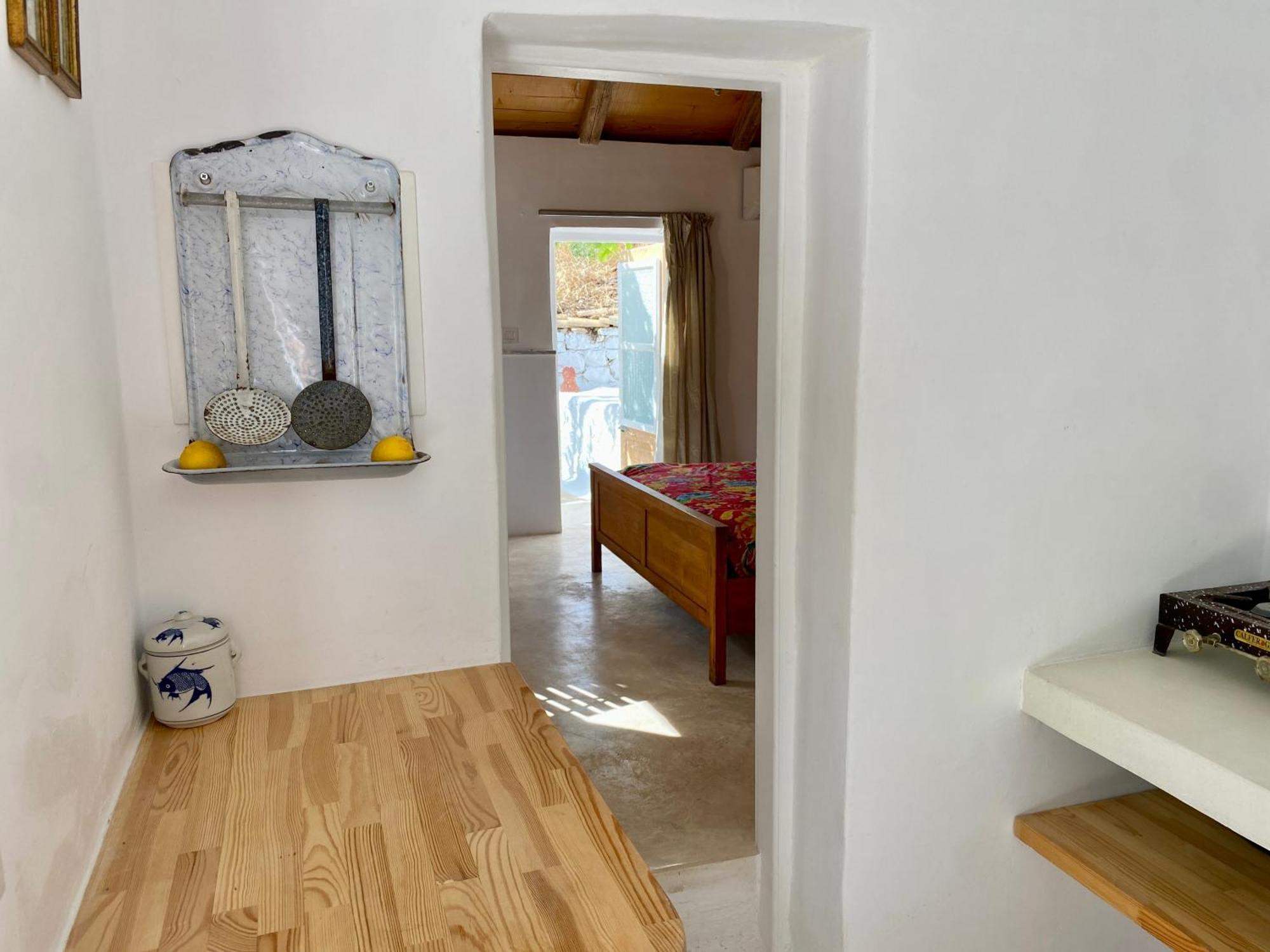 Stylish Vathy Studio With Sea View Bagian luar foto